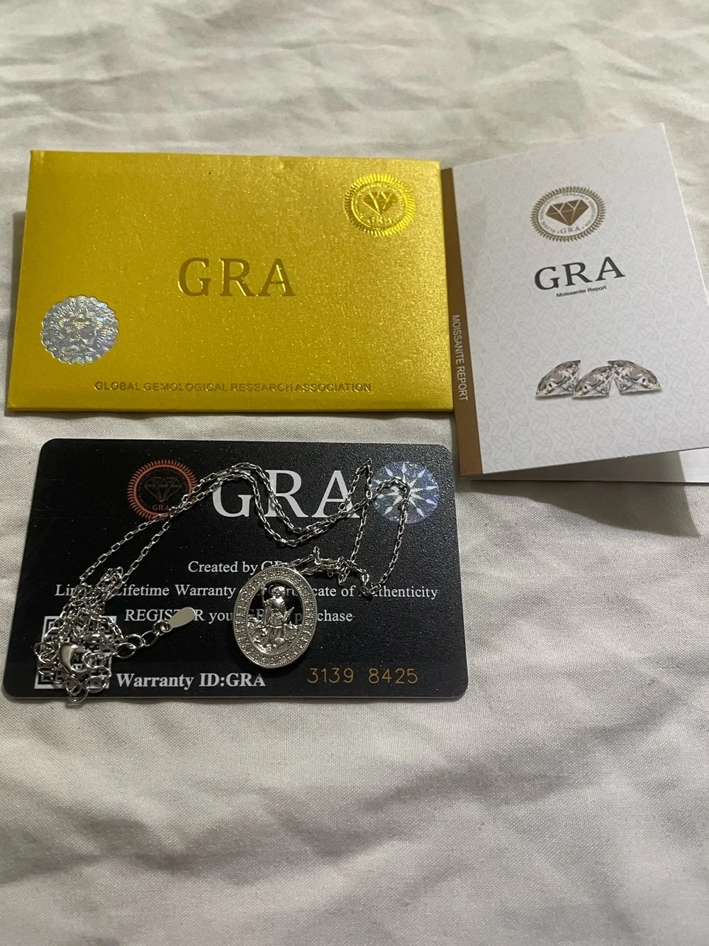 GRA moissanite necklace